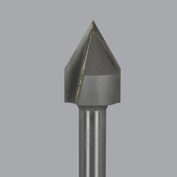 Onsrud 37-82 - 1" Carbide Tipped router, 2 flute, Lettering Bit 60°