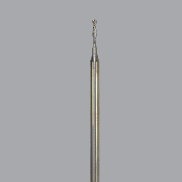 Onsrud 52-235BL - 1/16" Solid Carbide router, 2 flute, ballnose, upcut, extended length
