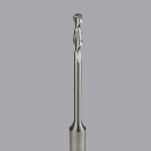 Onsrud 52-240BL - 1/8 Solid Carbide router, 2 flute, ballnose, upcut, Extended Length