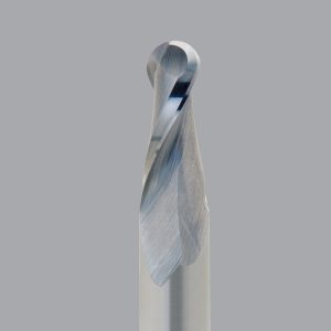 Onsrud 52-244B - 1/8 Solid Carbide router, 2 flute, ballnose, upcut