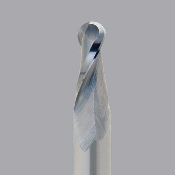 Onsrud 52-244B - 1/8 Solid Carbide router, 2 flute, ballnose, upcut