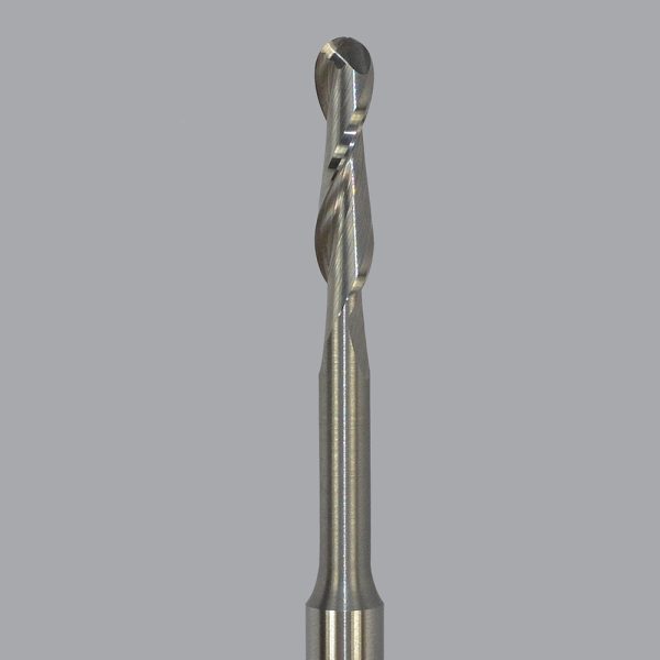 Onsrud 52-260BL - 3/16 Solid Carbide router, 2 flute, ballnose, upcut, Extended Length