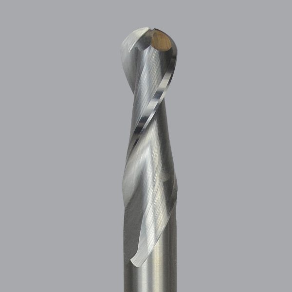 Onsrud 52-360BL - 1/2 Solid Carbide router, 2 flute, ballnose, upcut, extended length