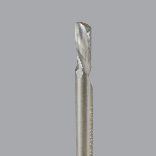 Onsrud 62-604 - 1/8 Solid Carbide router, 1 flute, downcut O flute