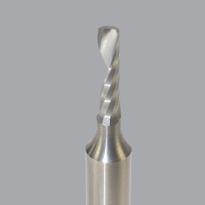Onsrud 63-793 - 1/8 Solid Carbide One Flute Upcut O Flute special point for bottom finish, for Soft Plastics