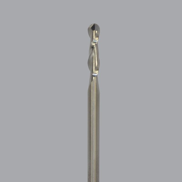 Onsrud 65-210B - 1/8 Solid Carbide router, 2 flute, ballnose, upcut for Soft plastics