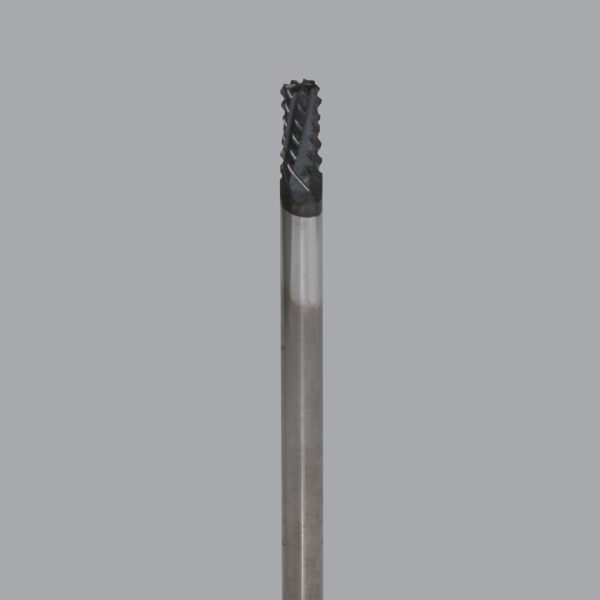 Onsrud 66-501 - 1/8 Solid Carbide router, 6 flute, burr pt, DFC coated