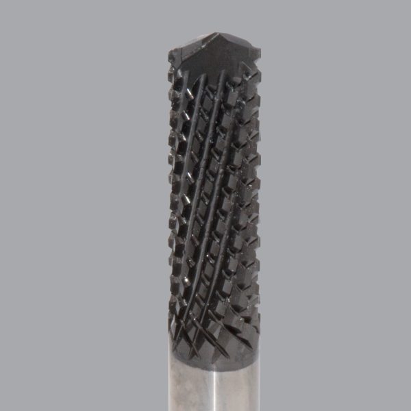 Onsrud 66-546 - 3/8 Solid Carbide router, 12 flute, end mill pt, DFC coated