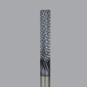Onsrud 66-922ALTIN - 3/8 Solid Carbide router, multi flute, burr pt, ESG coated