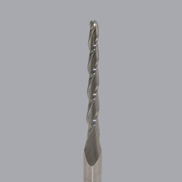 Onsrud 77-102 - 1/8 Solid Carbide router, 3 flute, ballnose, taper
