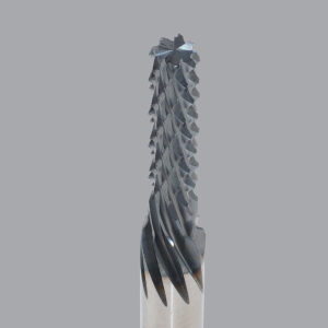 Onsrud 66-902ALTIN - 1/8 Solid Carbide router, multi flute, burr pt, ESG coated